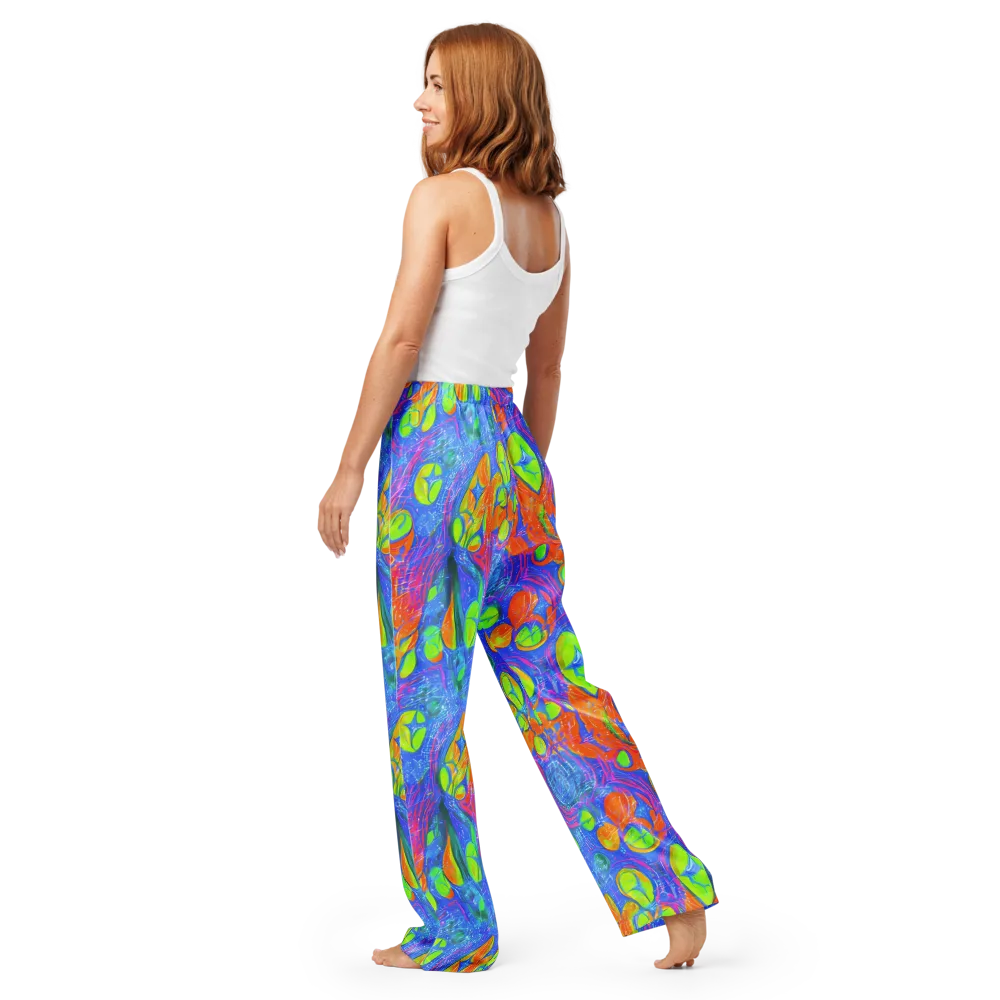 Pixelated Citrus on Women's Pajama Pants — Back