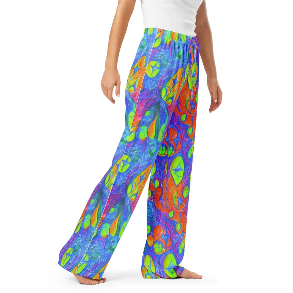 Pixelated Citrus on Women's Pajama Pants — Right Front