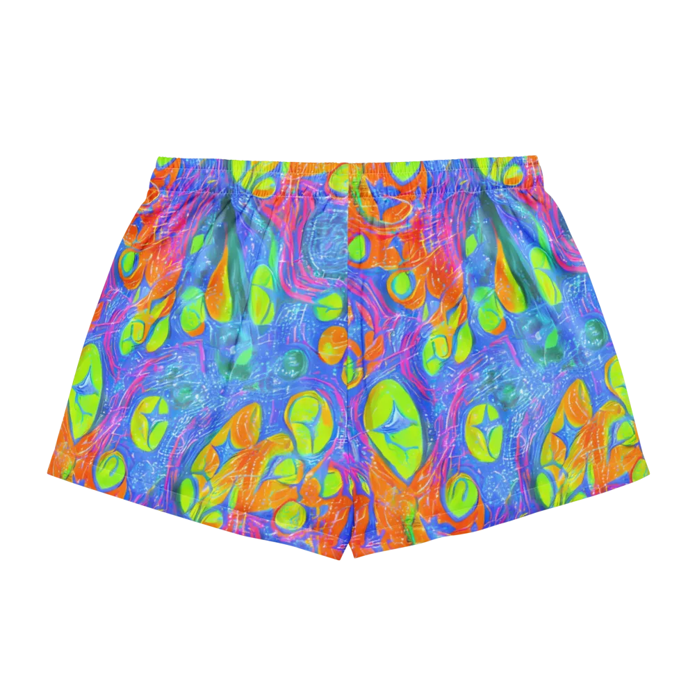 Pixelated Citrus on Women's Pajama Shorts — Back