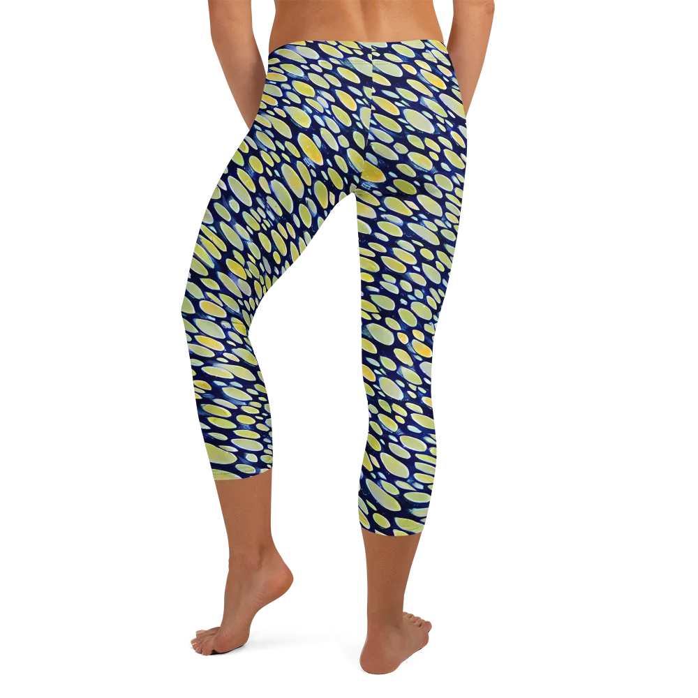 Midnight Citrine on Capri Leggings — Back