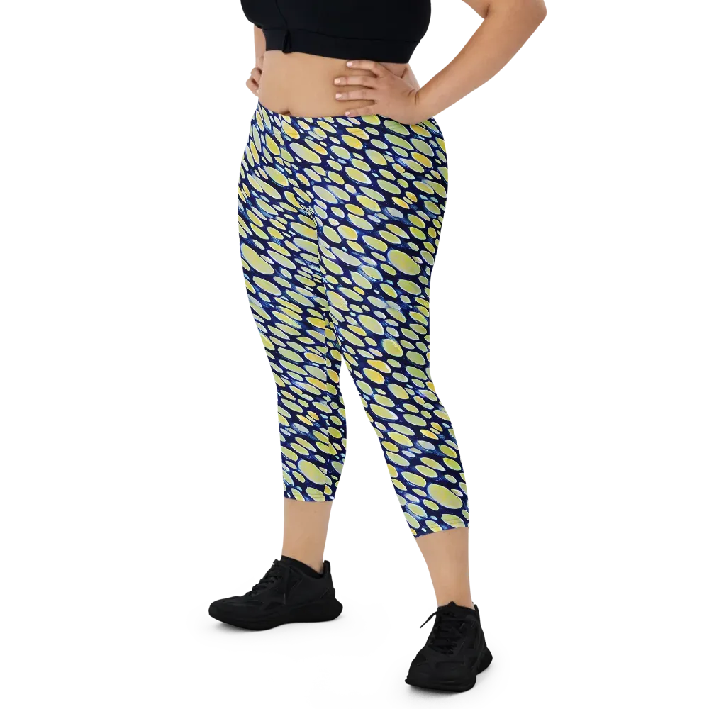 Midnight Citrine on Capri Leggings — Front