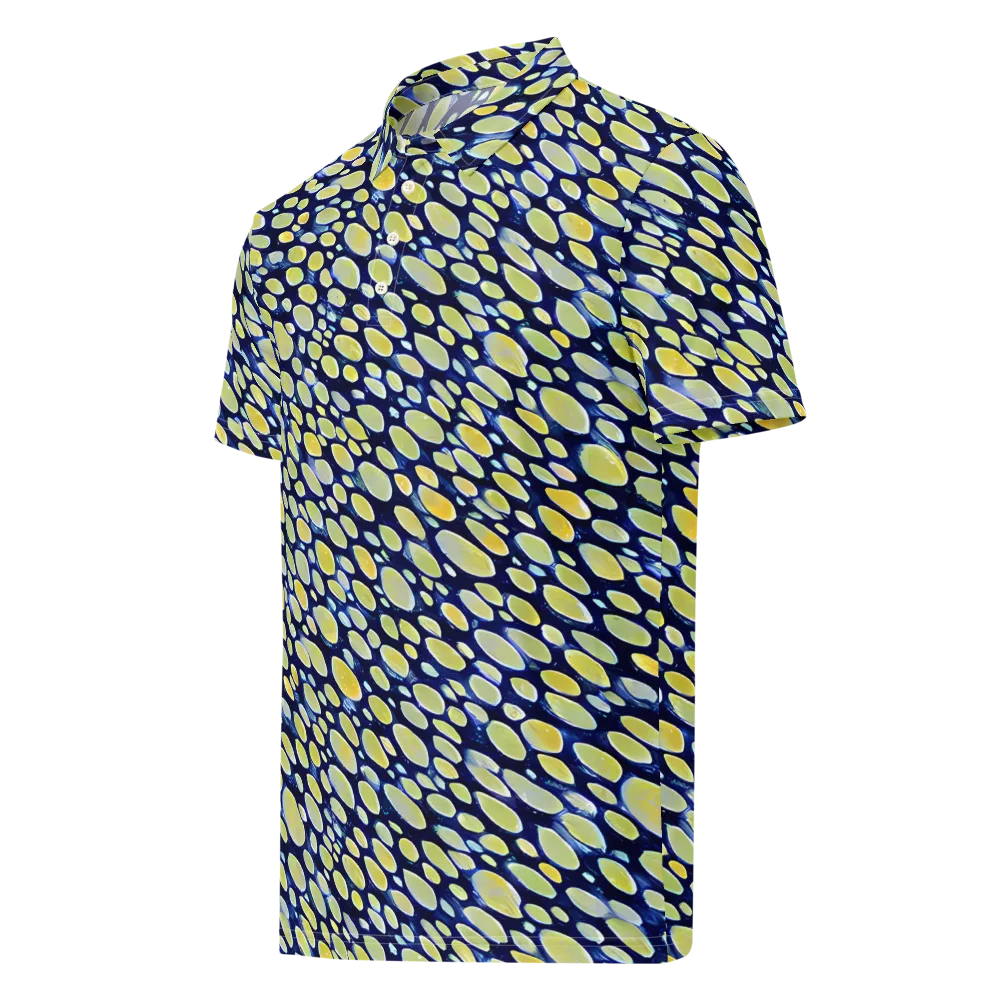 Midnight Citrine on Men's Slim Fit Polo Shirt — Left Front