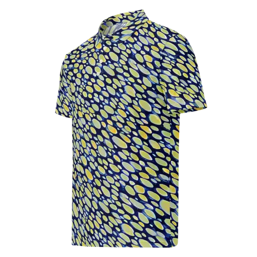 Midnight Citrine on a Men's Slim Fit Polo Shirt