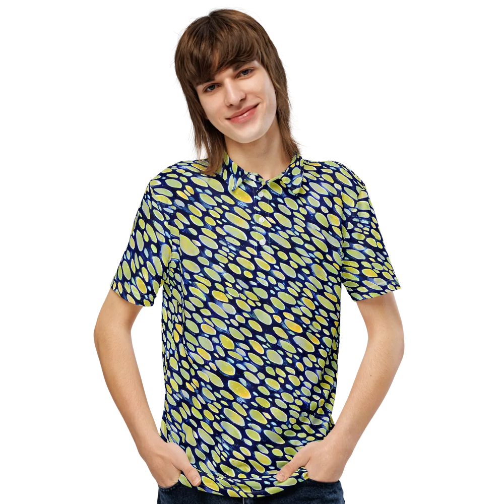 Midnight Citrine on Men's Slim Fit Polo Shirt — Front