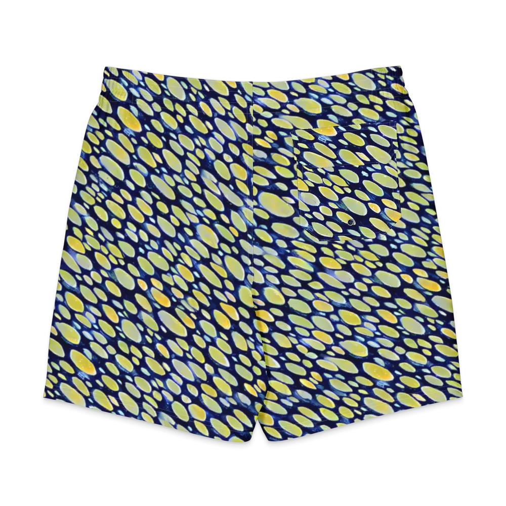 Midnight Citrine on Men's Board Shorts — Back