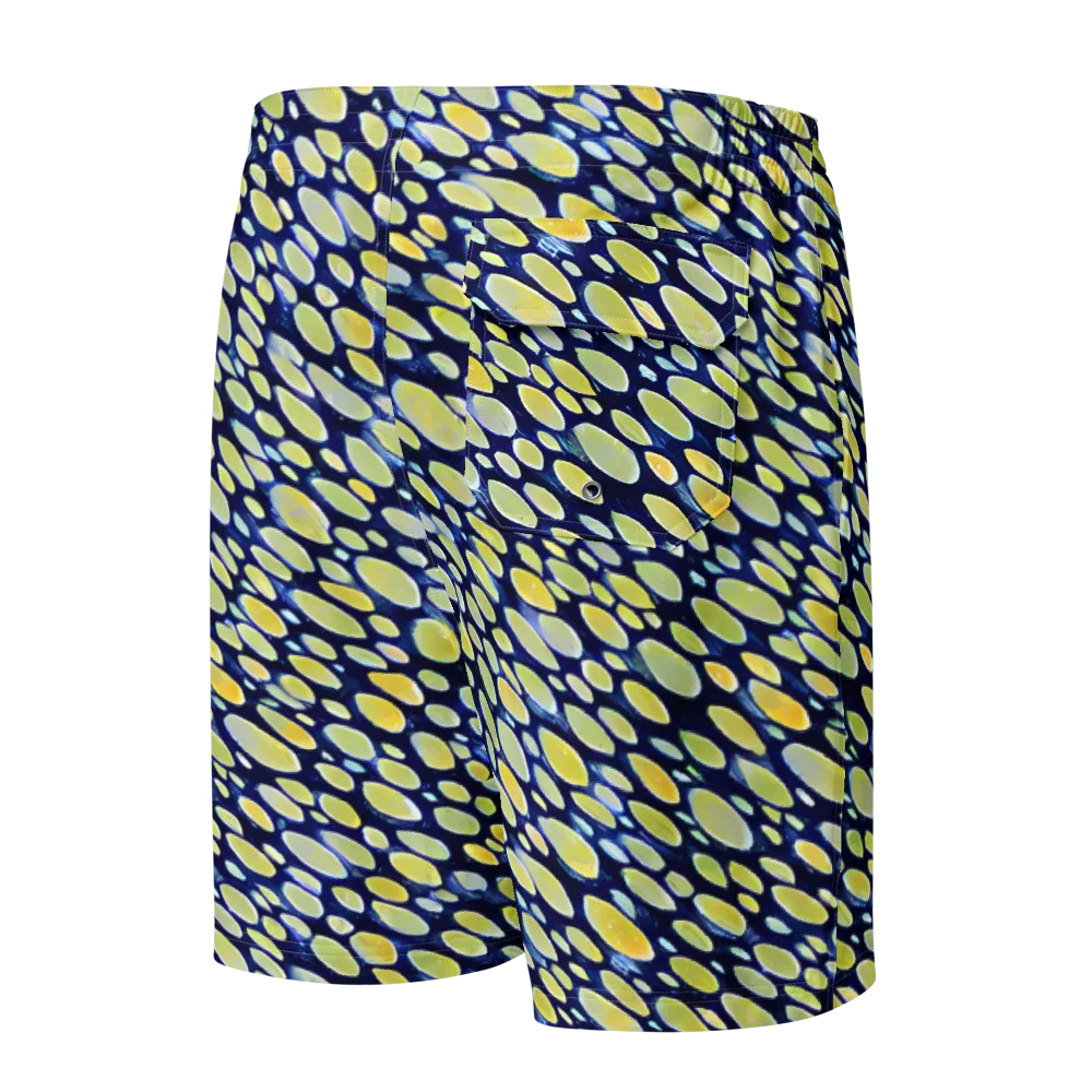 Midnight Citrine on Men's Board Shorts — Back