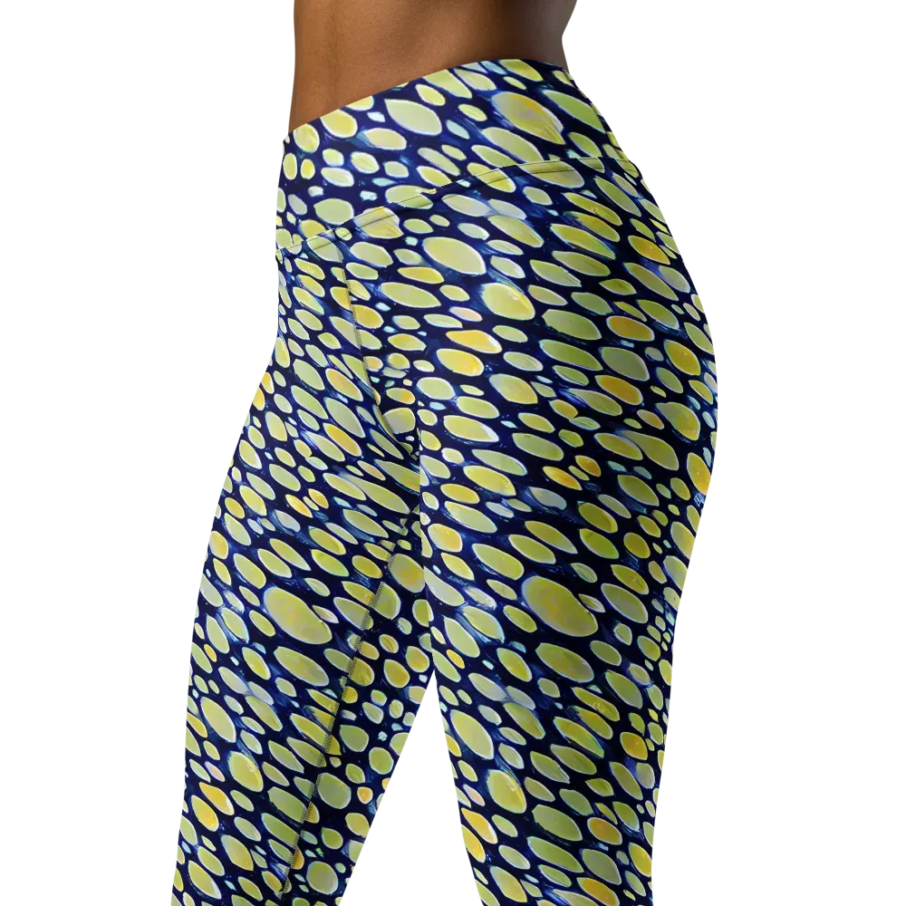 Midnight Citrine on Yoga Leggings — Left Front