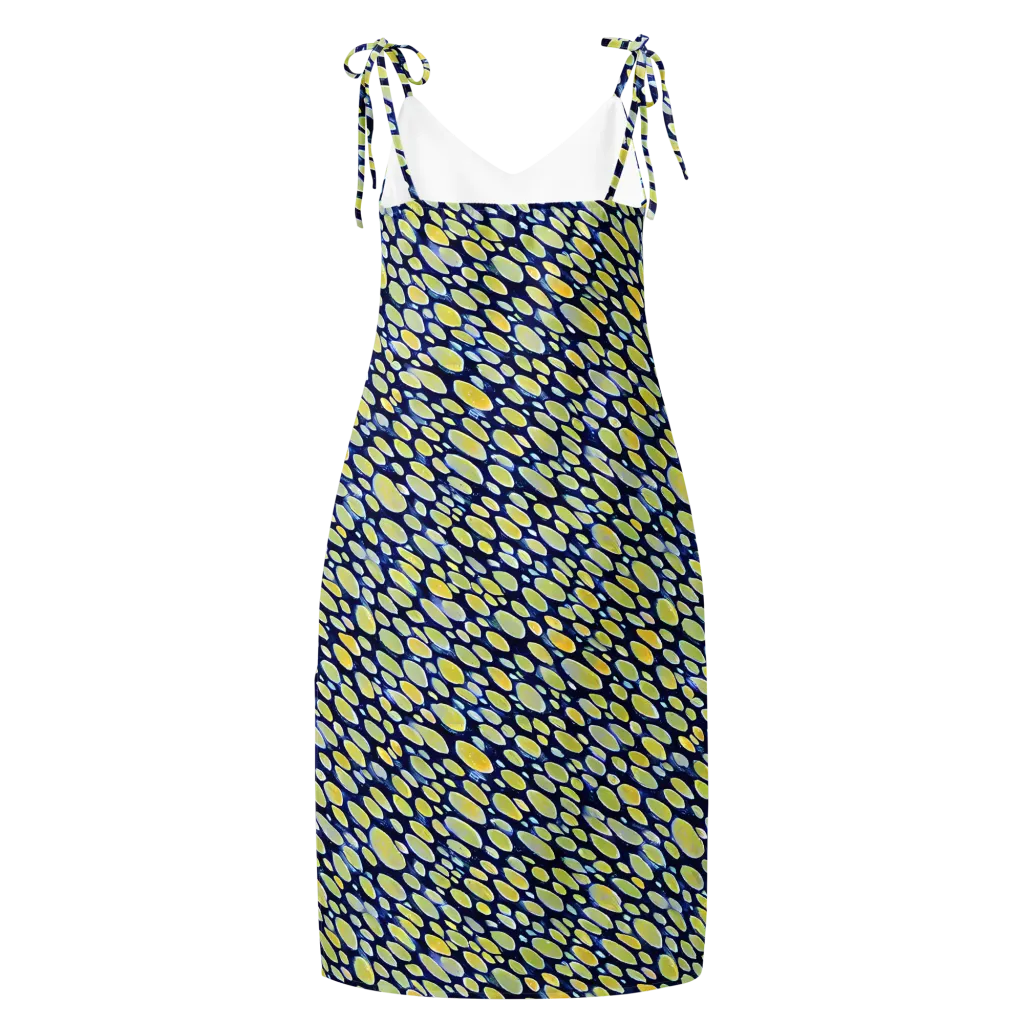 Midnight Citrine on Slip Dress — Back