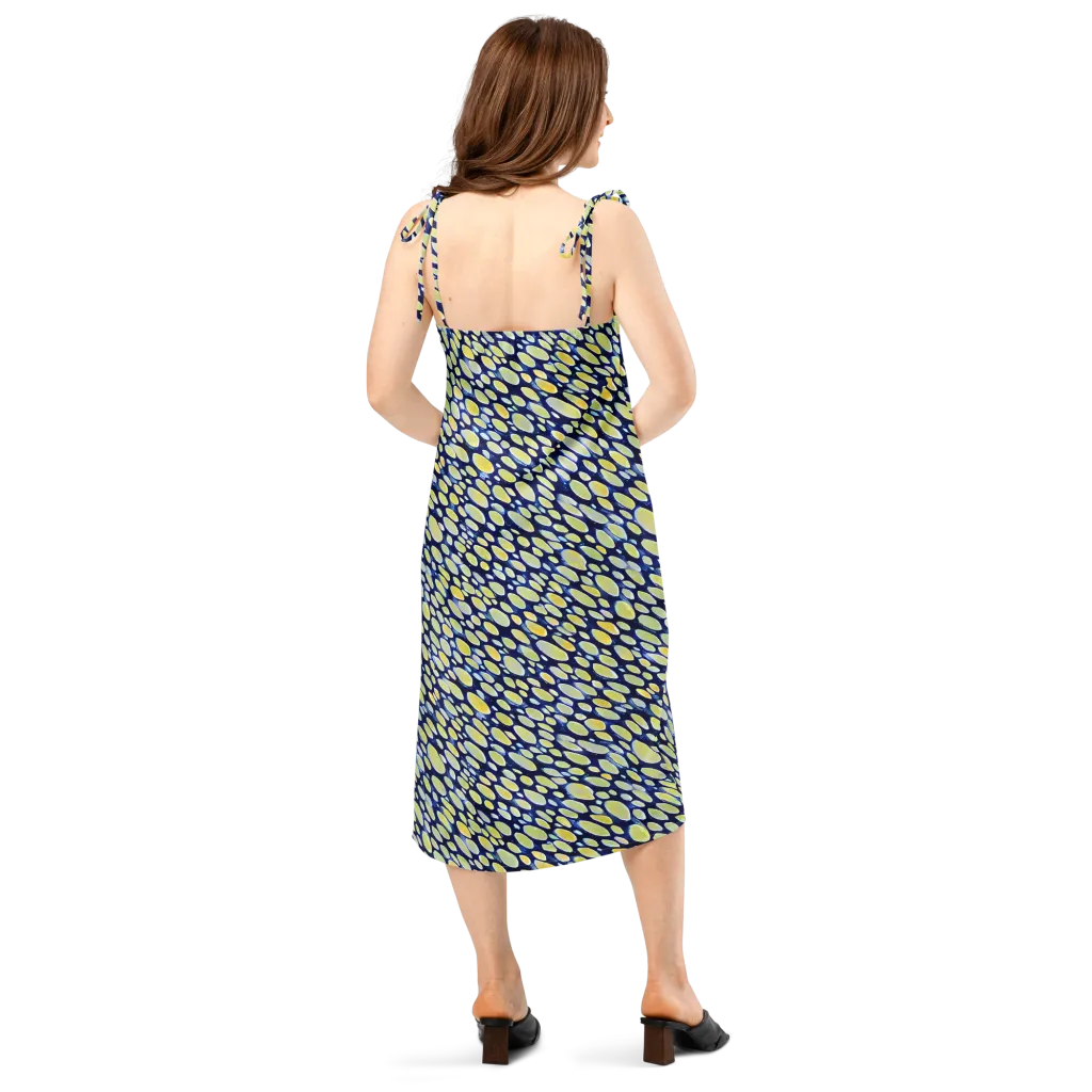 Midnight Citrine on Slip Dress — Back