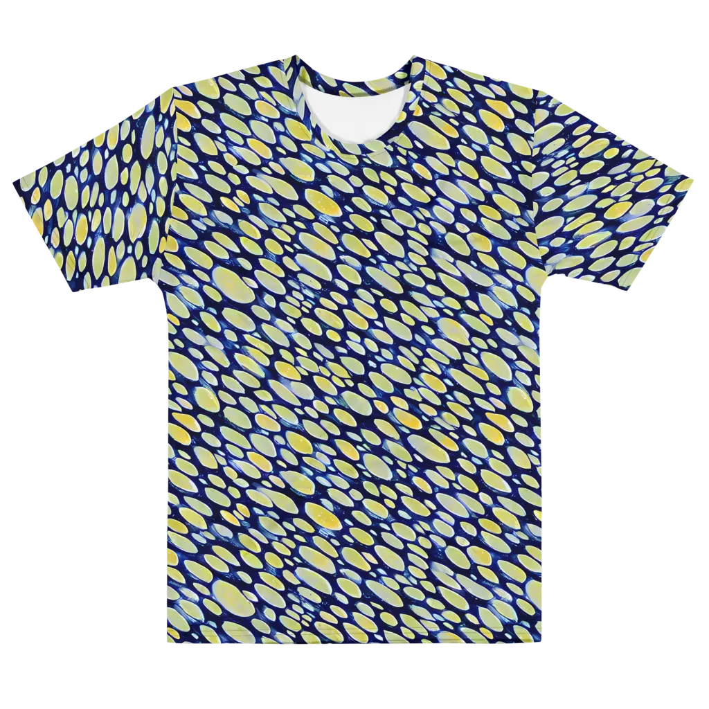 Midnight Citrine on Men's Cotton Crew Neck T-Shirt — Front