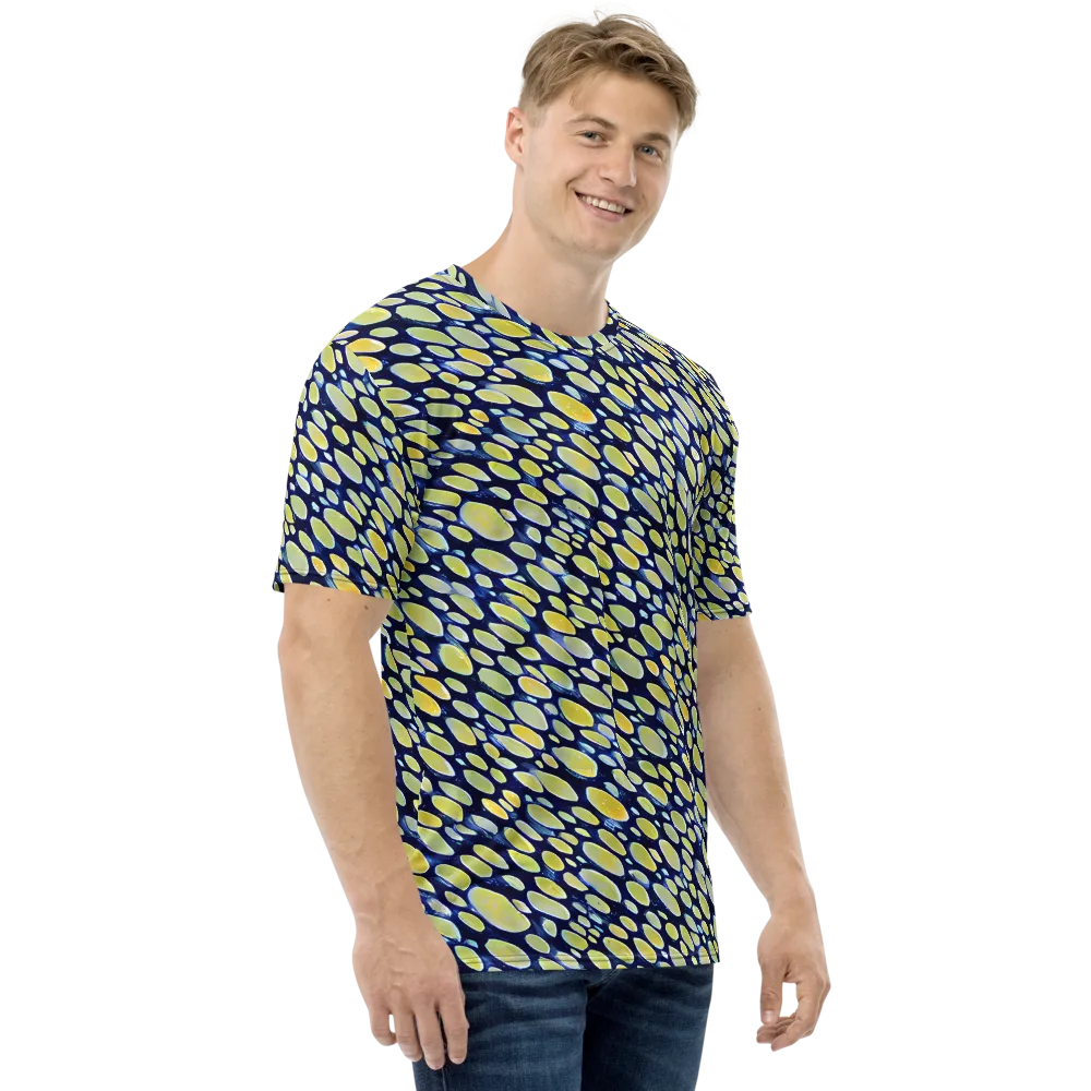 Midnight Citrine on Men's Crew Neck T-Shirt — Right