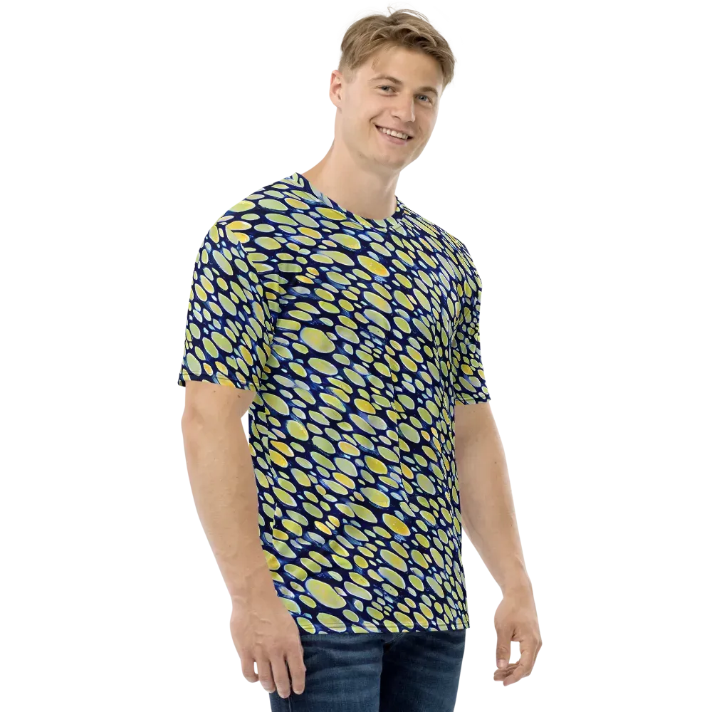 Midnight Citrine on Men's Crew Neck T-Shirt — Right