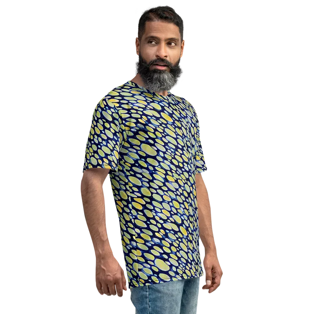 Midnight Citrine on Men's Crew Neck T-Shirt — Right