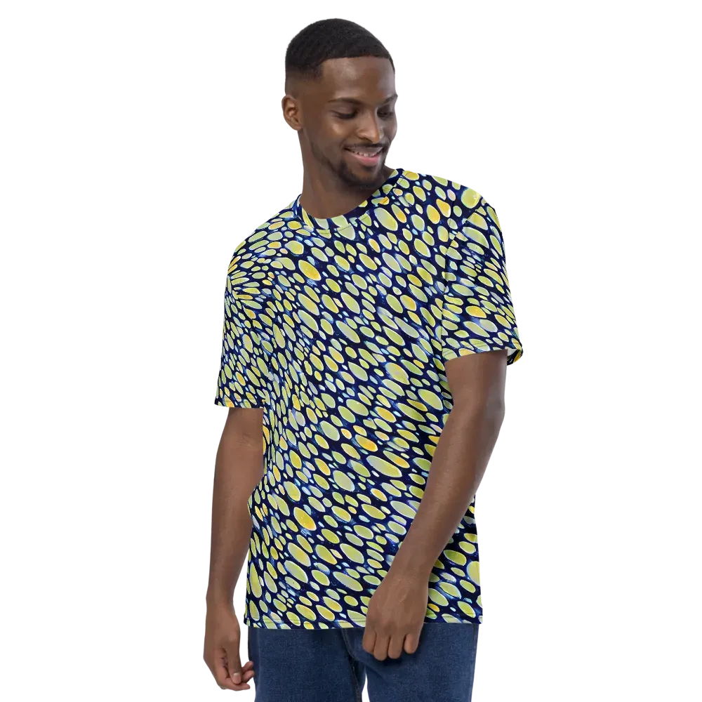 Midnight Citrine on Men's Crew Neck T-Shirt — Left