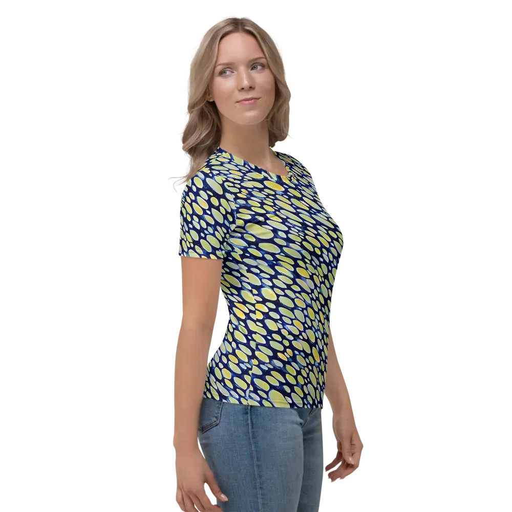 Midnight Citrine on Women's Crew Neck T-Shirt — Right