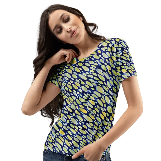 Midnight Citrine on a Women's Crew Neck T-Shirt