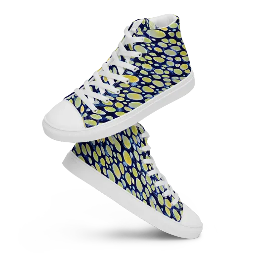 Midnight Citrine on a Women's High Top Canvas Shoes
