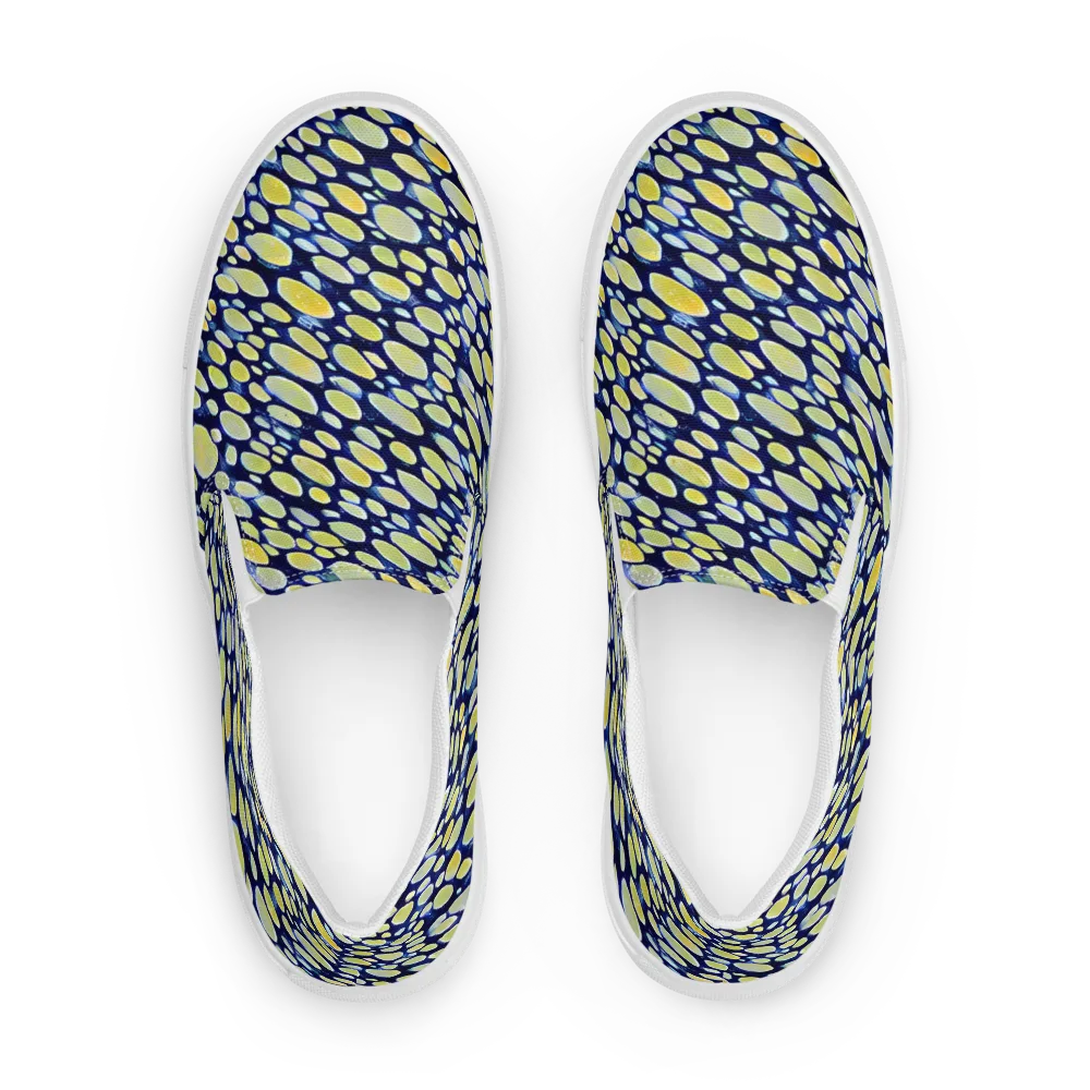 Midnight Citrine on Men's Slip-On Canvas Shoes — Front