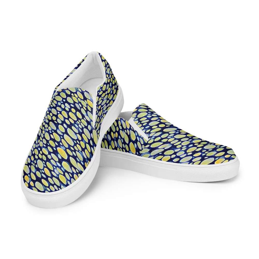 Midnight Citrine on Men's Slip-On Canvas Shoes — Left Front