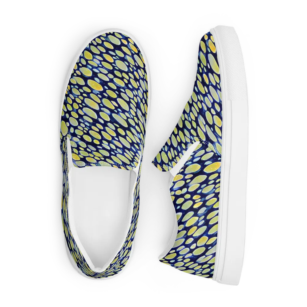 Midnight Citrine on Men's Slip-On Canvas Shoes — Front