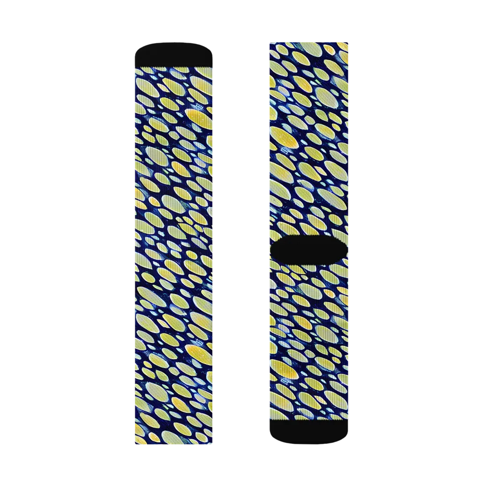 Midnight Citrine on Socks — Right Sock