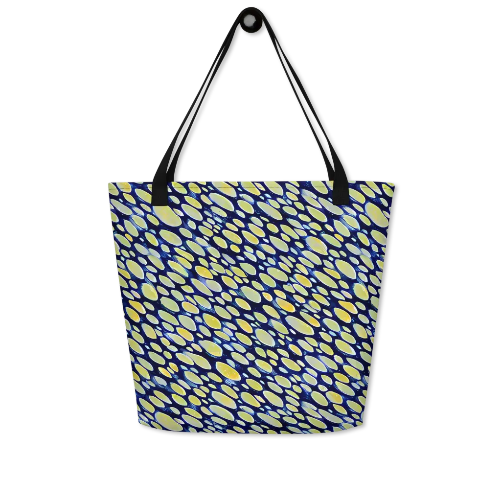 Midnight Citrine on Large Tote Bag W/ Pocket — Front