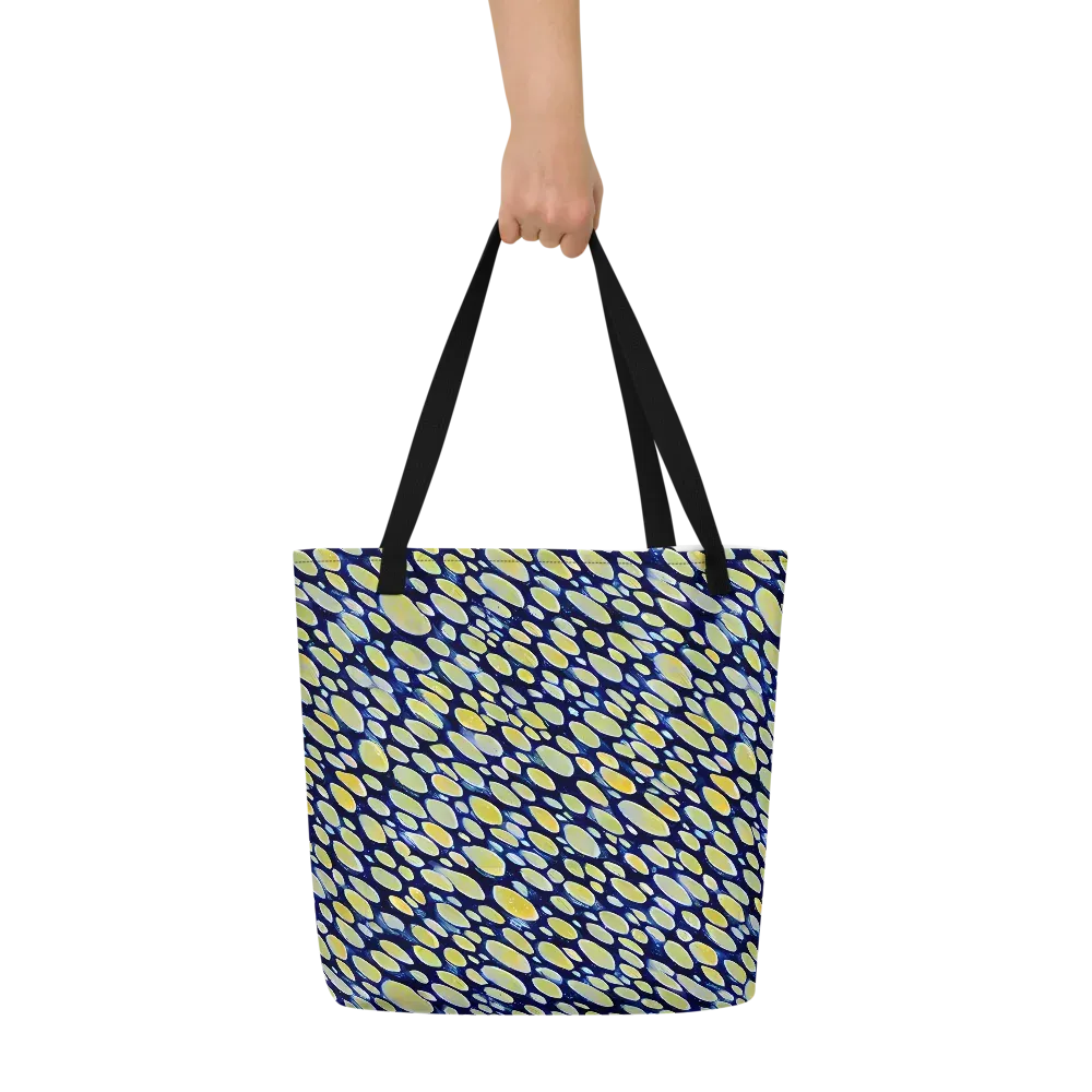 Midnight Citrine on Large Tote Bag W/ Pocket — Front