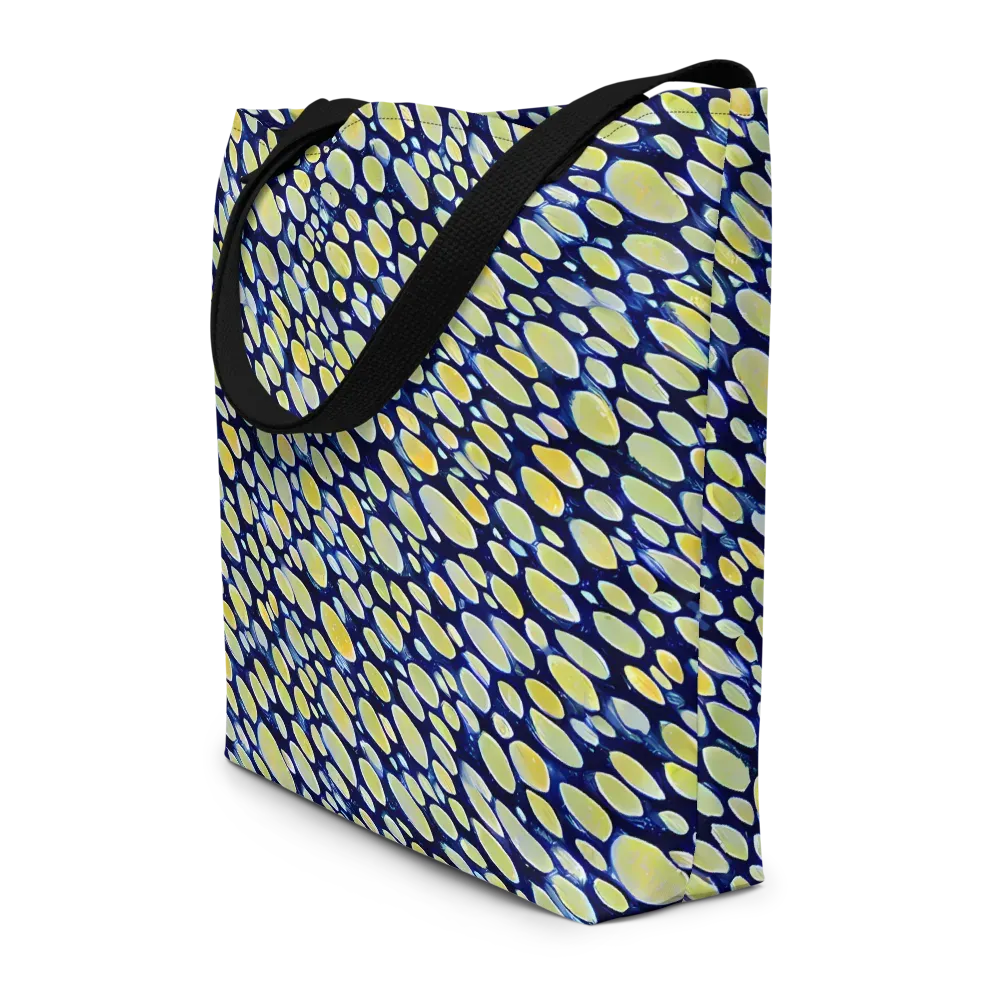 Midnight Citrine on Large Tote Bag W/ Pocket — Front