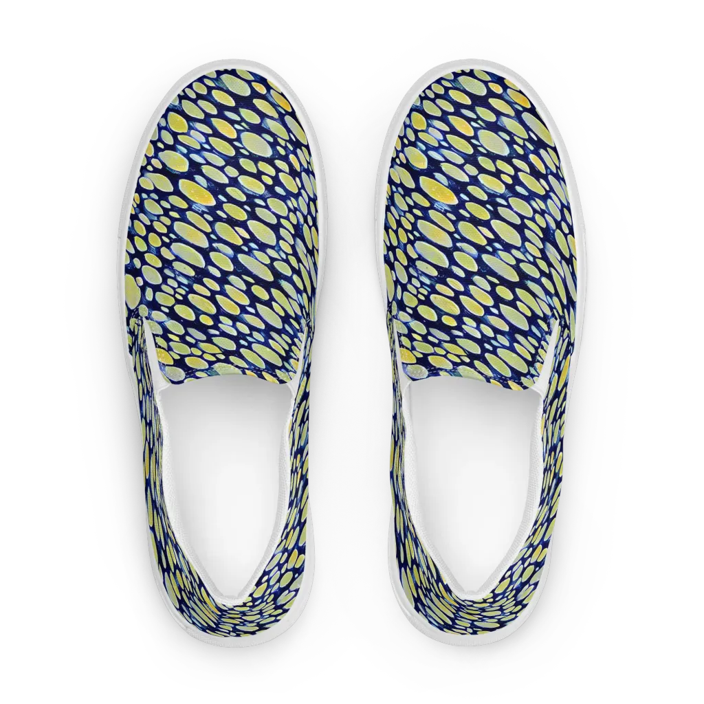 Midnight Citrine on Women's Slip-On Canvas Shoes — Front