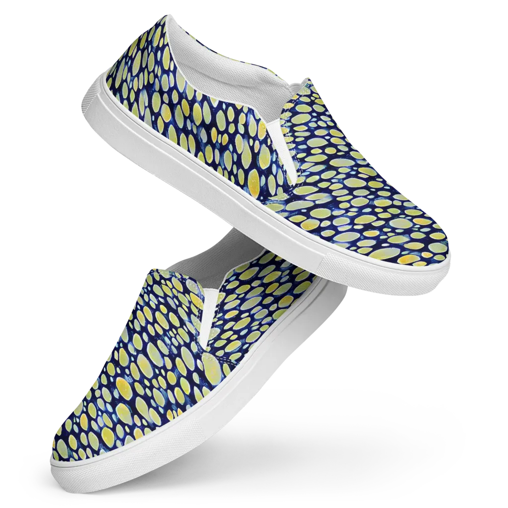 Midnight Citrine on Women's Slip-On Canvas Shoes — Front