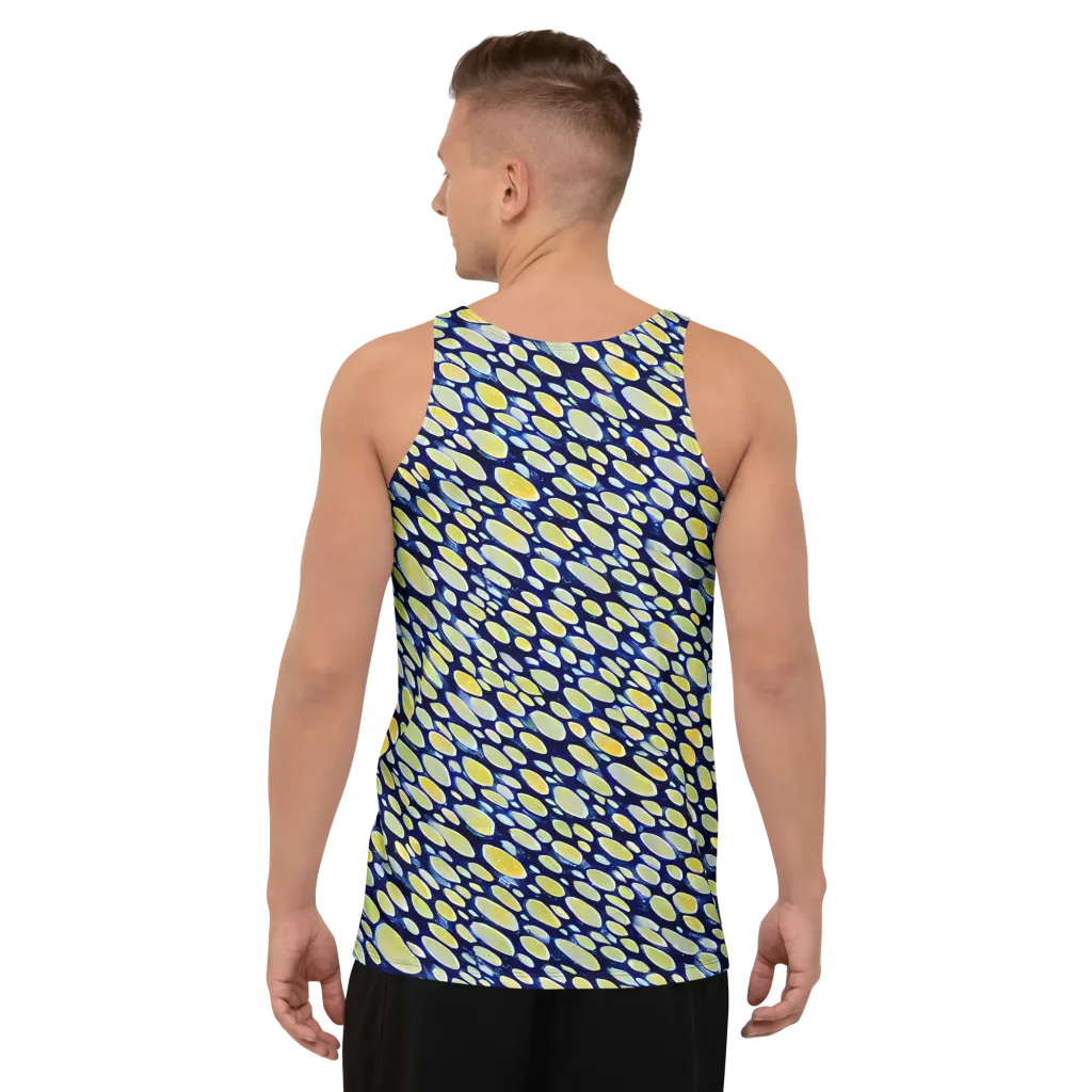 Midnight Citrine on Men's Tank Top — Back