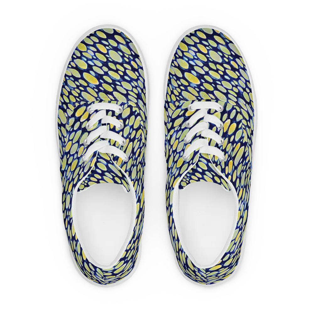 Midnight Citrine on Men's Lace-Up Canvas Shoes — Front