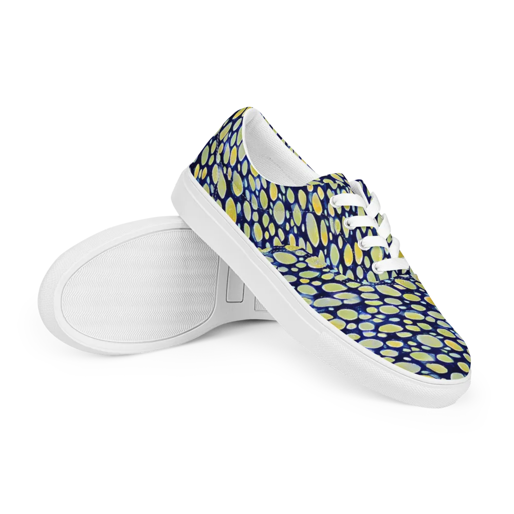 Midnight Citrine on Men's Lace-Up Canvas Shoes — Right Front