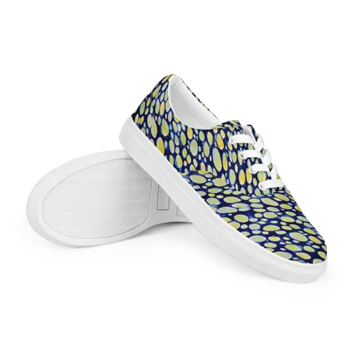 Midnight Citrine on a Men's Lace-Up Canvas Shoes