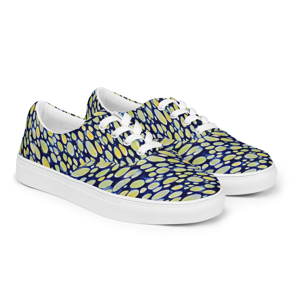 Midnight Citrine on Men's Lace-Up Canvas Shoes — Right Front