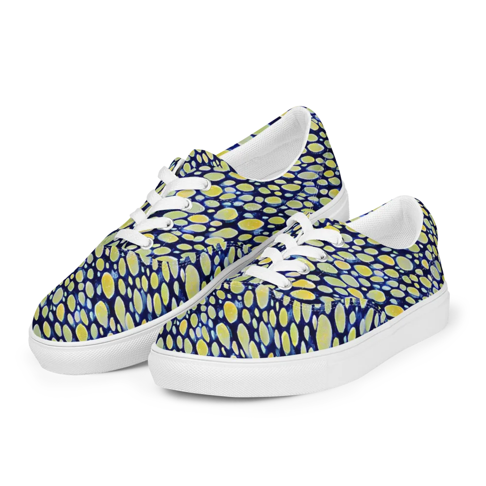 Midnight Citrine on Men's Lace-Up Canvas Shoes — Left Front