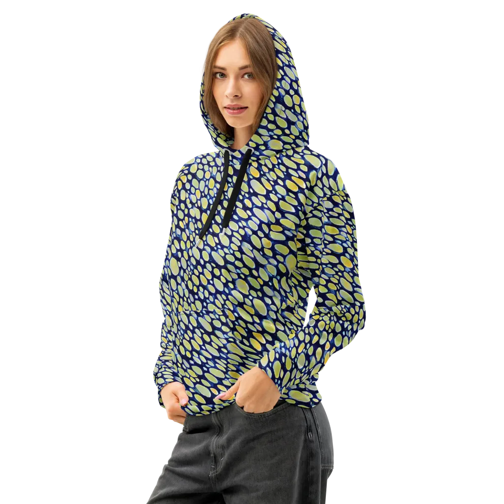 Midnight Citrine on Cotton Hoodie — Left Front