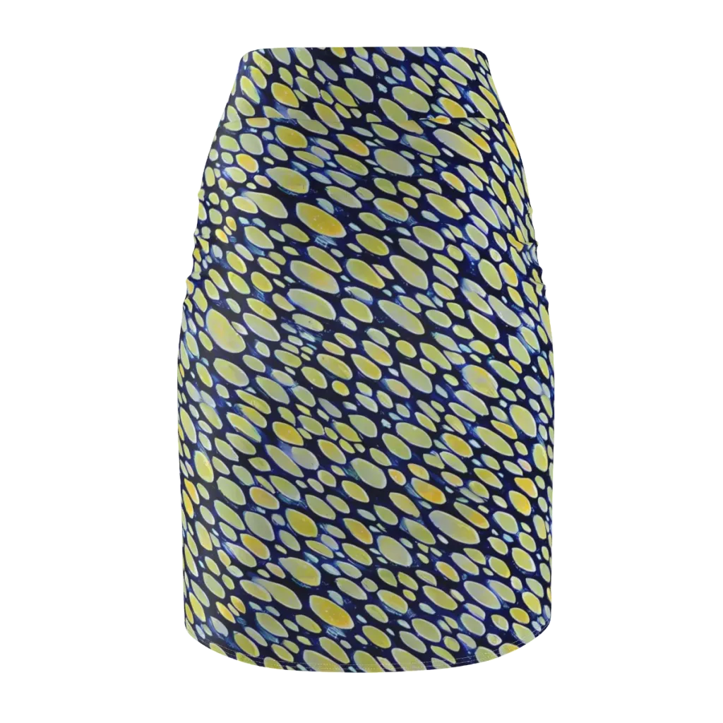 Midnight Citrine on Pencil Skirt — Back