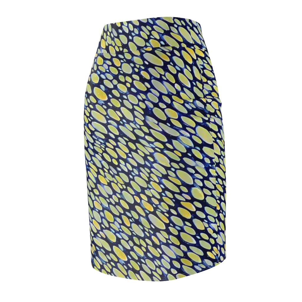 Midnight Citrine on Pencil Skirt — Back Side