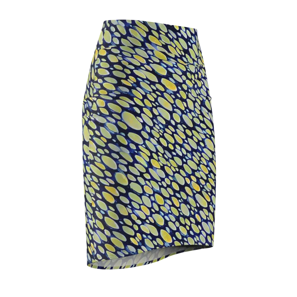 Midnight Citrine on Pencil Skirt — Front Side