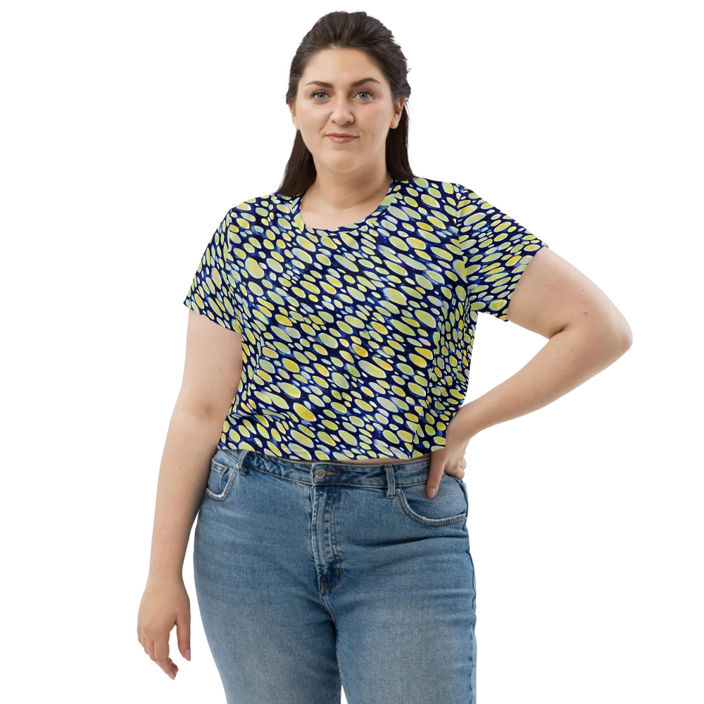 Midnight Citrine on Crop Tee — Front
