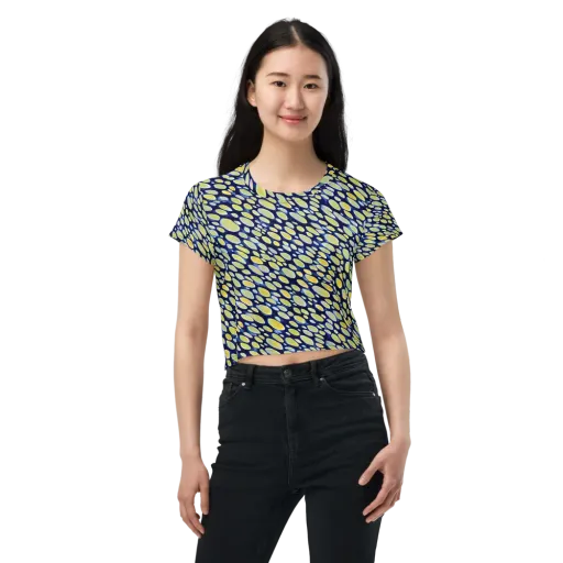 Midnight Citrine on a Crop Tee