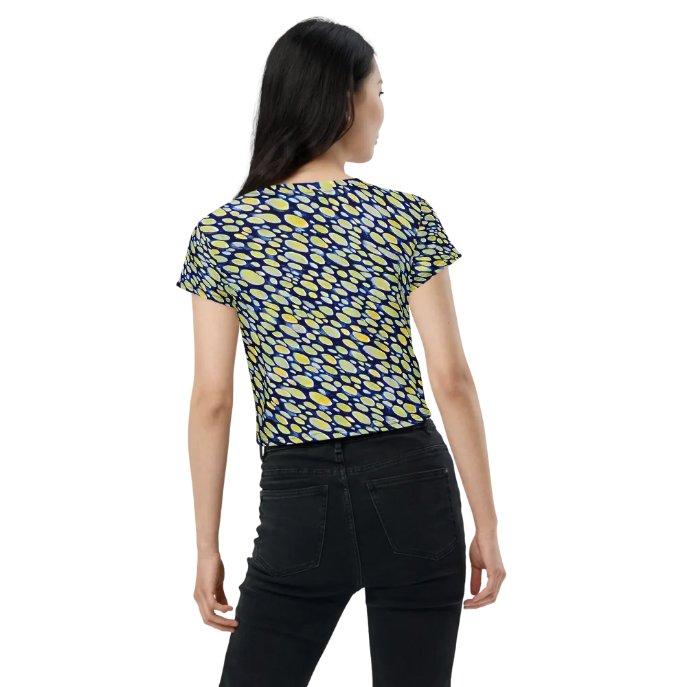 Midnight Citrine on Crop Tee — Back