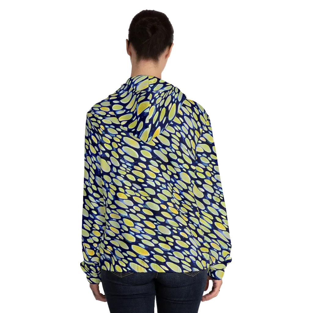 Midnight Citrine on Women's Full-Zip Hoodie — Back On Person