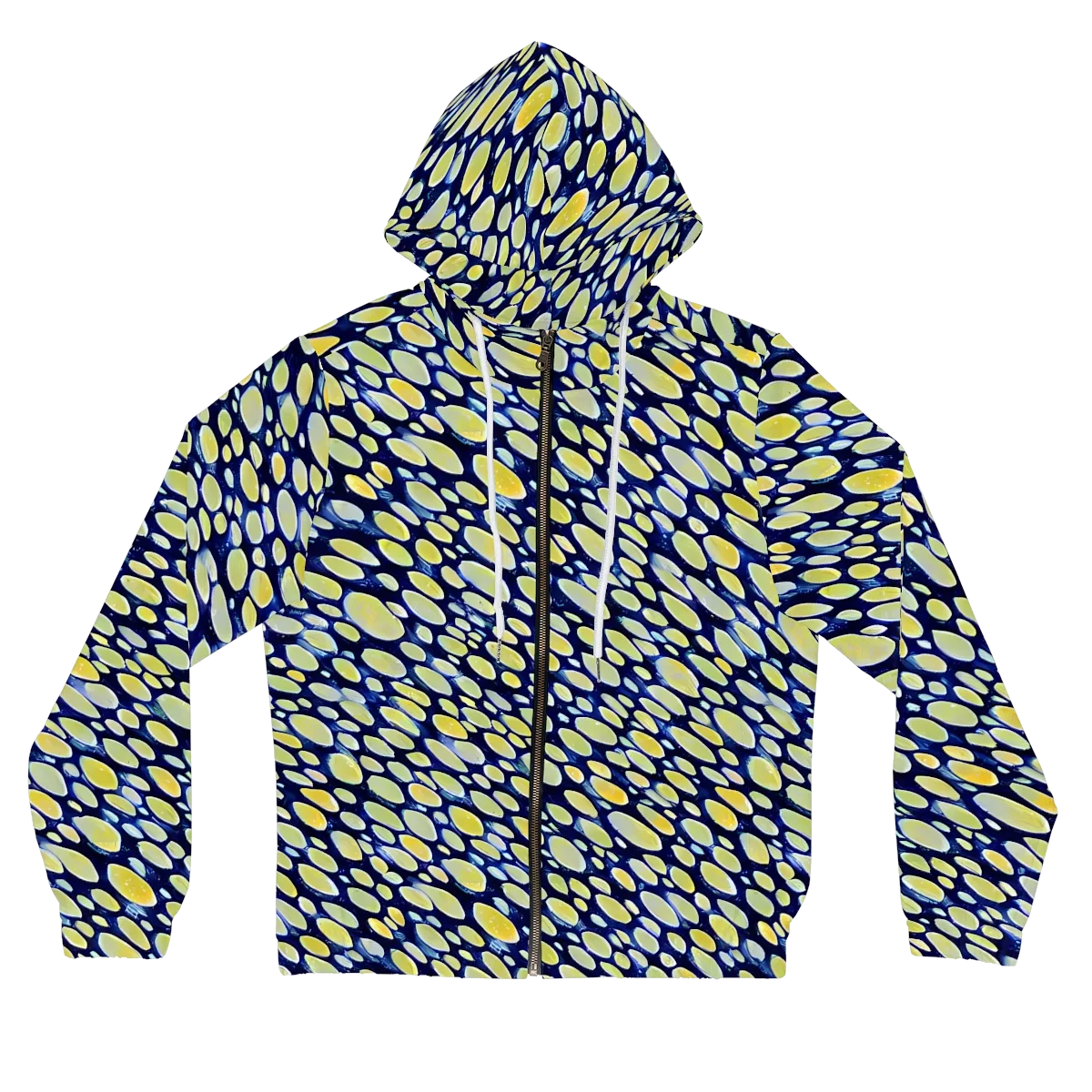 Midnight Citrine on Women's Full-Zip Hoodie — Front