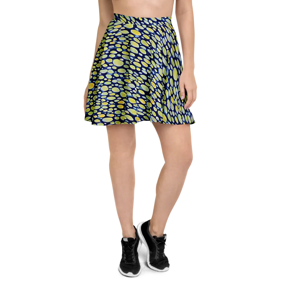 Midnight Citrine on Skater Skirt — Front