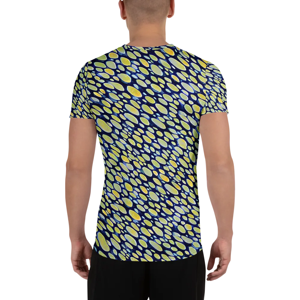 Midnight Citrine on Men's Athletic T-Shirt — Back