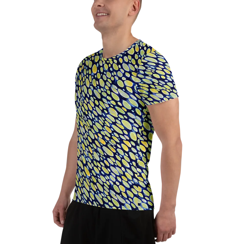 Midnight Citrine on Men's Athletic T-Shirt — Left