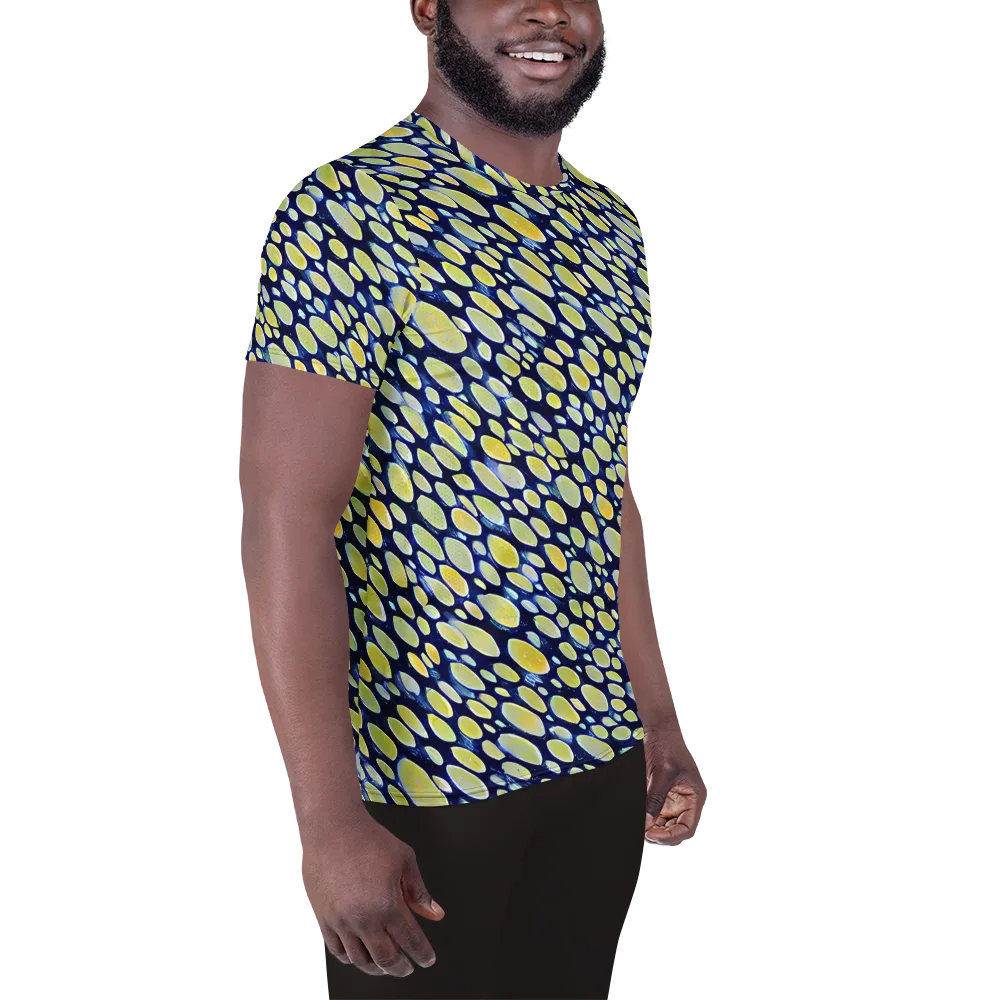 Midnight Citrine on Men's Athletic T-Shirt — Right