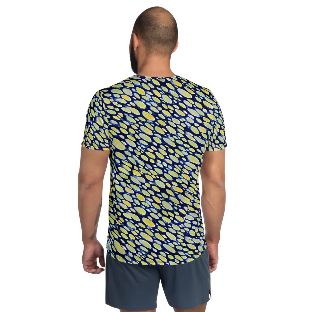 Midnight Citrine on Men's Athletic T-Shirt — Back
